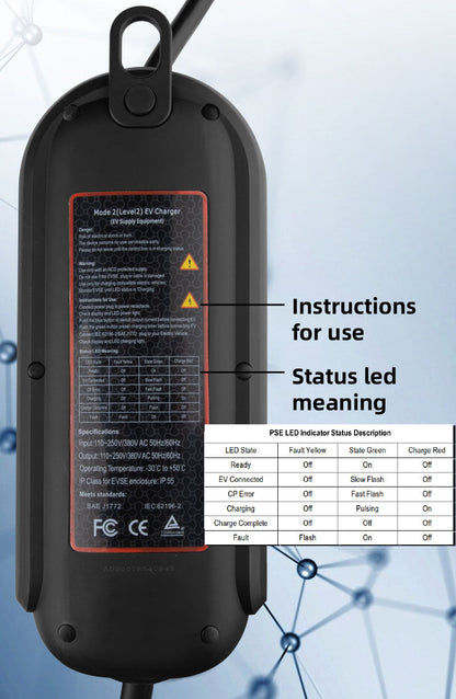 BlackCharge 3.0 mobiele krachtstroomlader aangesloten op EV via CEE 3-fase