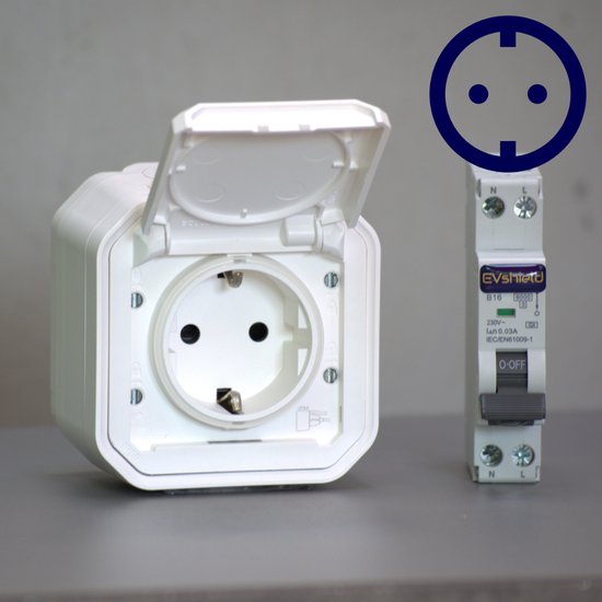 EVshield® Power-pack - BlackCharge Type-F (Randaarde/Schuko) – 16A