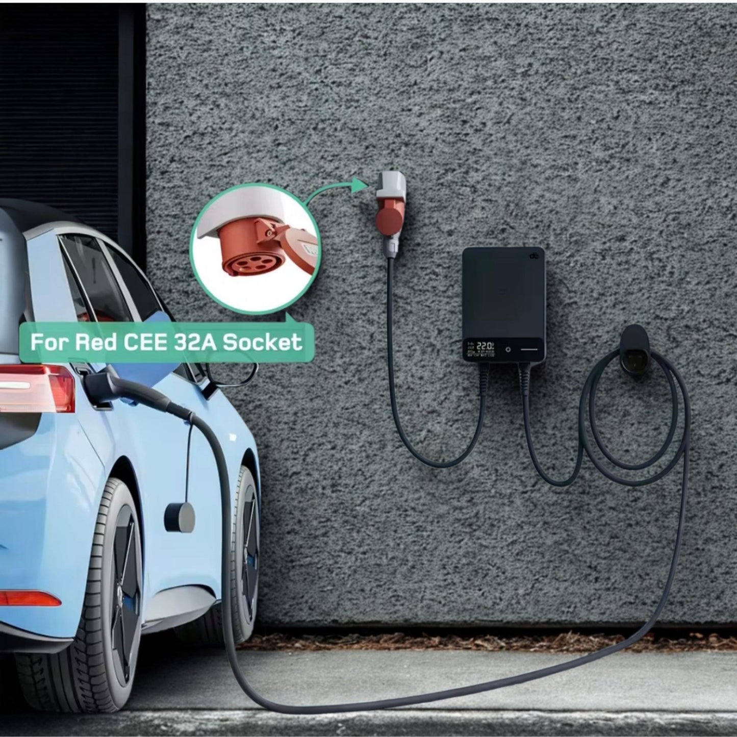 Wallbox Home | Slim Laadstation 11 of 22kW | Type 2 Kabel & App-besturing