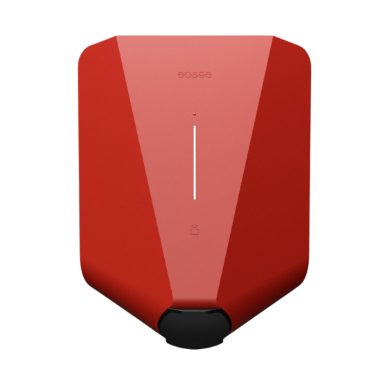 Easee front cover in rood als opvallende kleuraccent