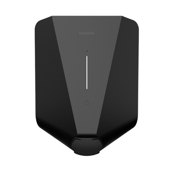 Easee front cover in zwart gekleurd op laadstation