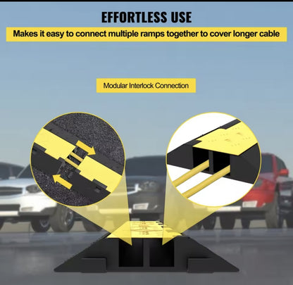 Kabeldrempel voor Laadkabels – 100cm | Anti-slip, Robuust Rubber, Modulair