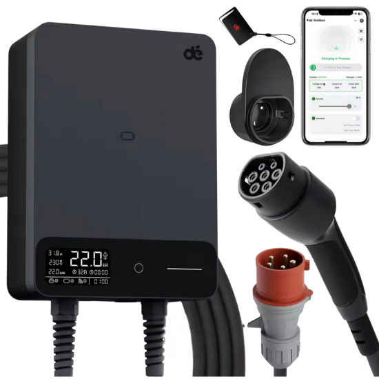 Wallbox Home | Slim Laadstation 11 of 22kW | Type 2 Kabel & App-besturing